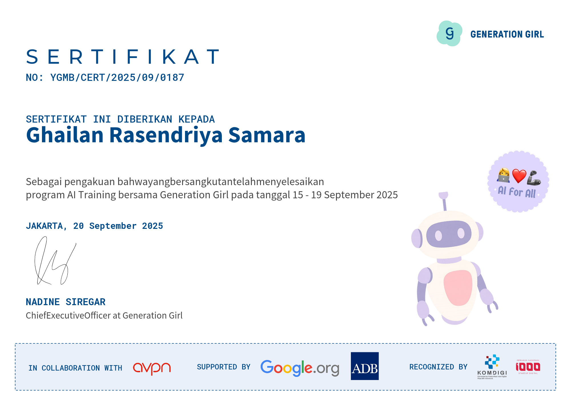 Sertifikat 9